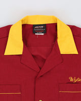 Vintage 80s Wylie Burgundy Bowling Shirt - XL