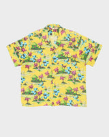 Vintage 80s RJC Yellow  Tropical Patterned Hawaiian Shirt - XL