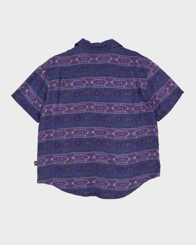 Stussy Purple Patterned Short-Sleeve Shirt - S