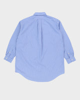 Vintage 90s Ralph Lauren Blue / White Striped Long-Sleeve Shirt - XL