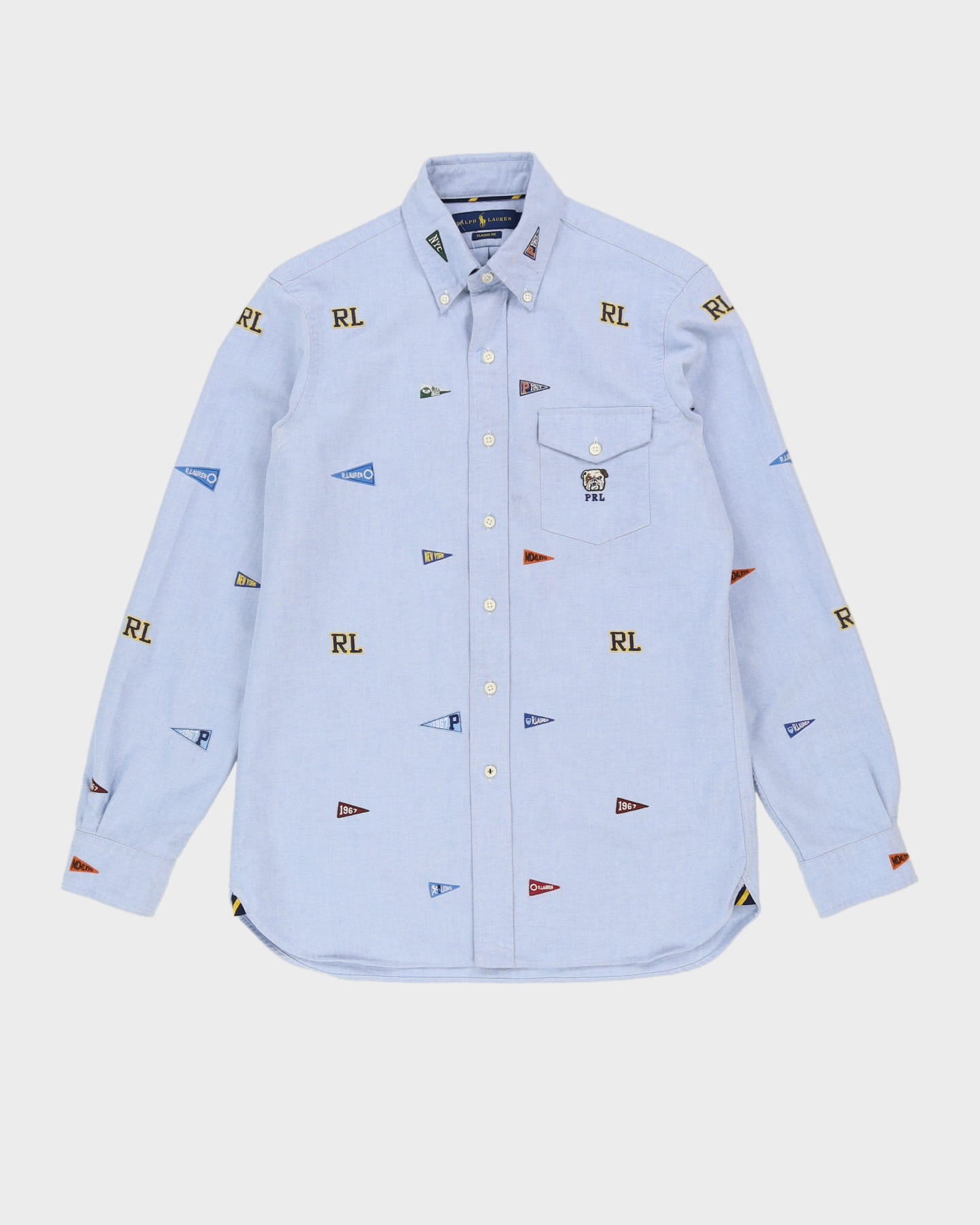 Ralph Lauren PRL Blue Embroidered Long-Sleeve Shirt - S