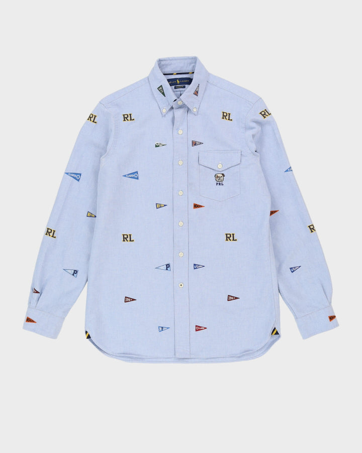 Ralph Lauren PRL Blue Embroidered Long-Sleeve Shirt - S