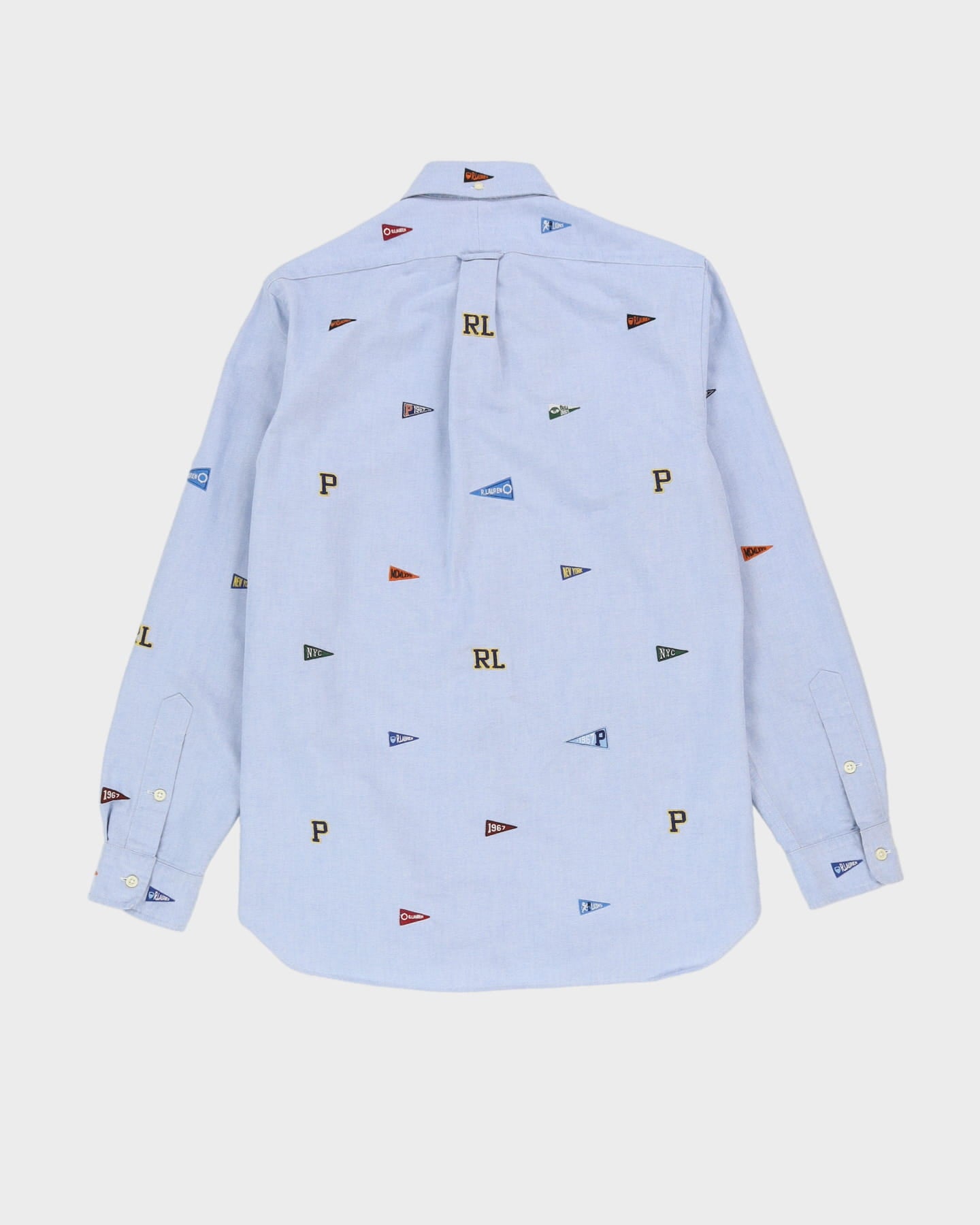 Ralph Lauren PRL Blue Embroidered Long-Sleeve Shirt - S