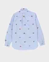Ralph Lauren PRL Blue Embroidered Long-Sleeve Shirt - S