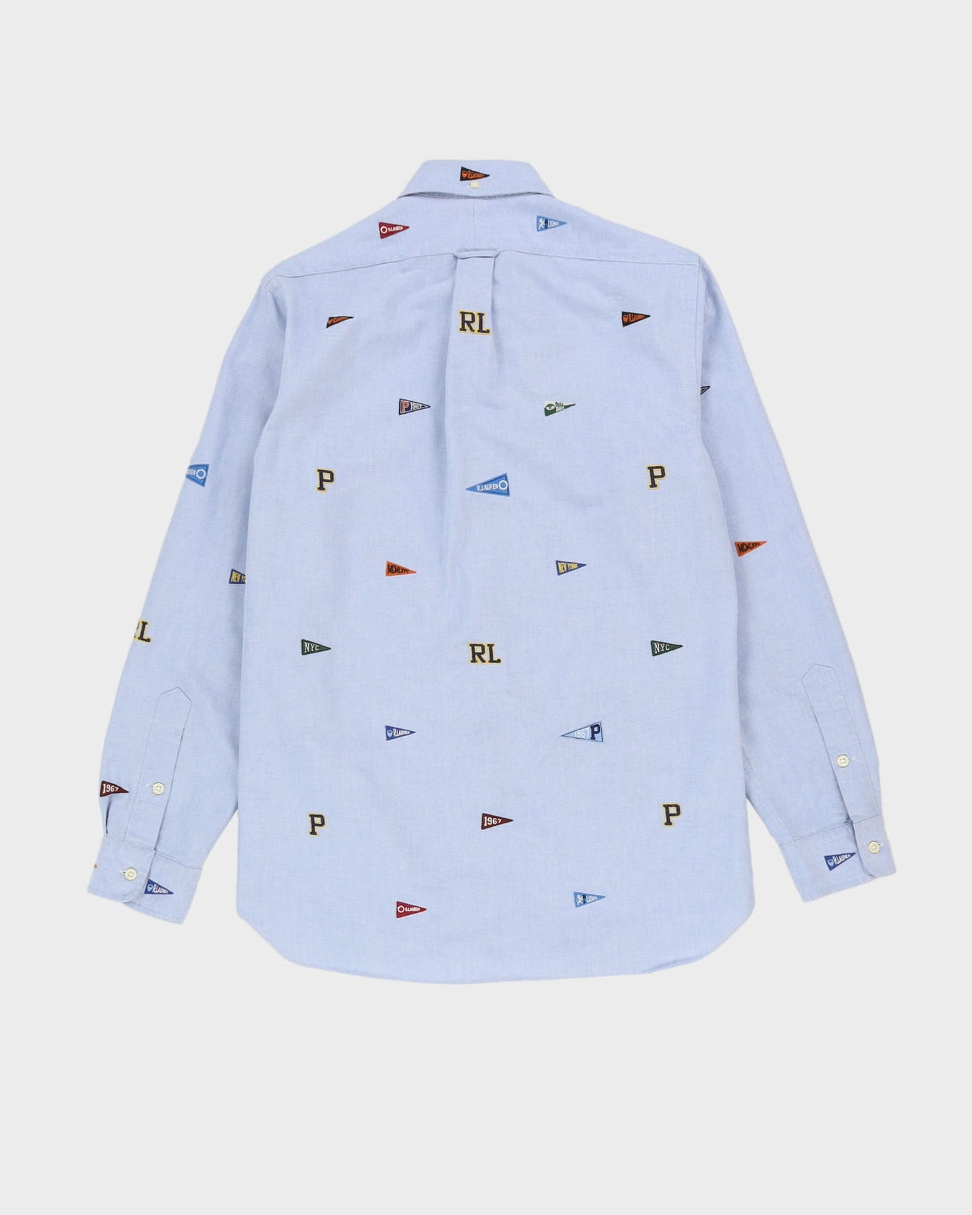 Ralph Lauren PRL Blue Embroidered Long-Sleeve Shirt - S