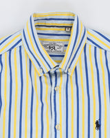 Ralph Lauren RRL Blue / Yellow Striped Long-Sleeve Shirt - M