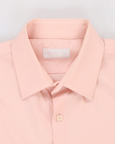 Prada Pink Long-Sleeve Plain Shirt - L