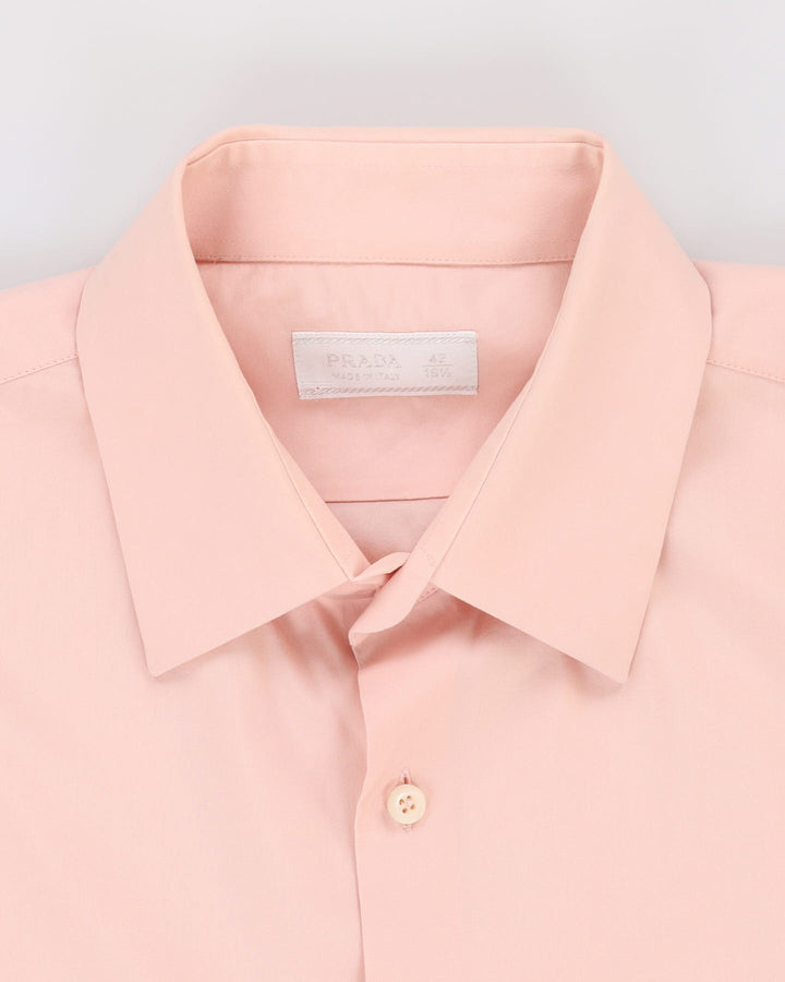 Prada Pink Long-Sleeve Plain Shirt - L