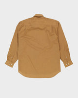 Vintage 90s Christian Dior Brown Long-Sleeve Plain Shirt - XL