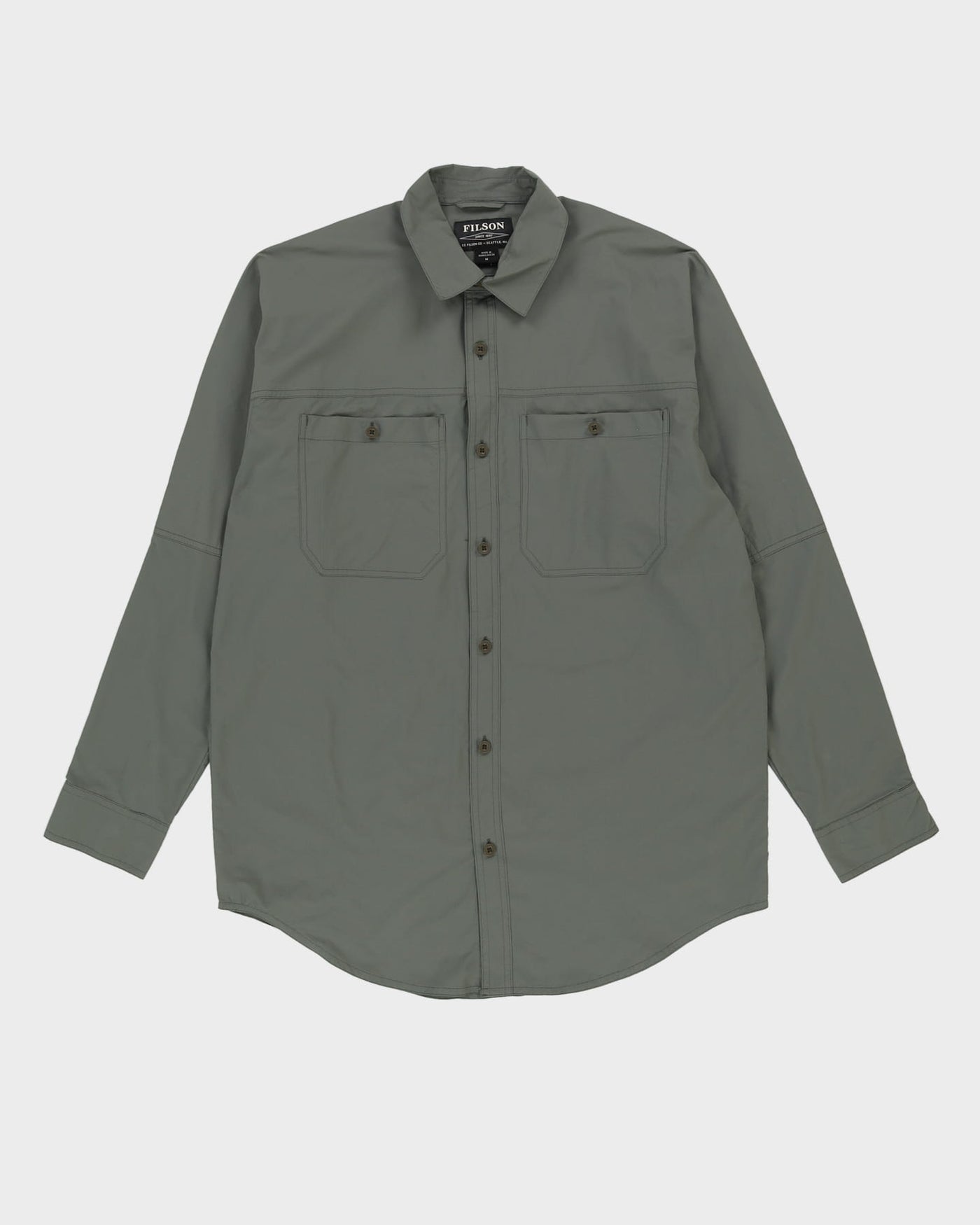 Filson Seattle Green Nylon Work Shirt - M