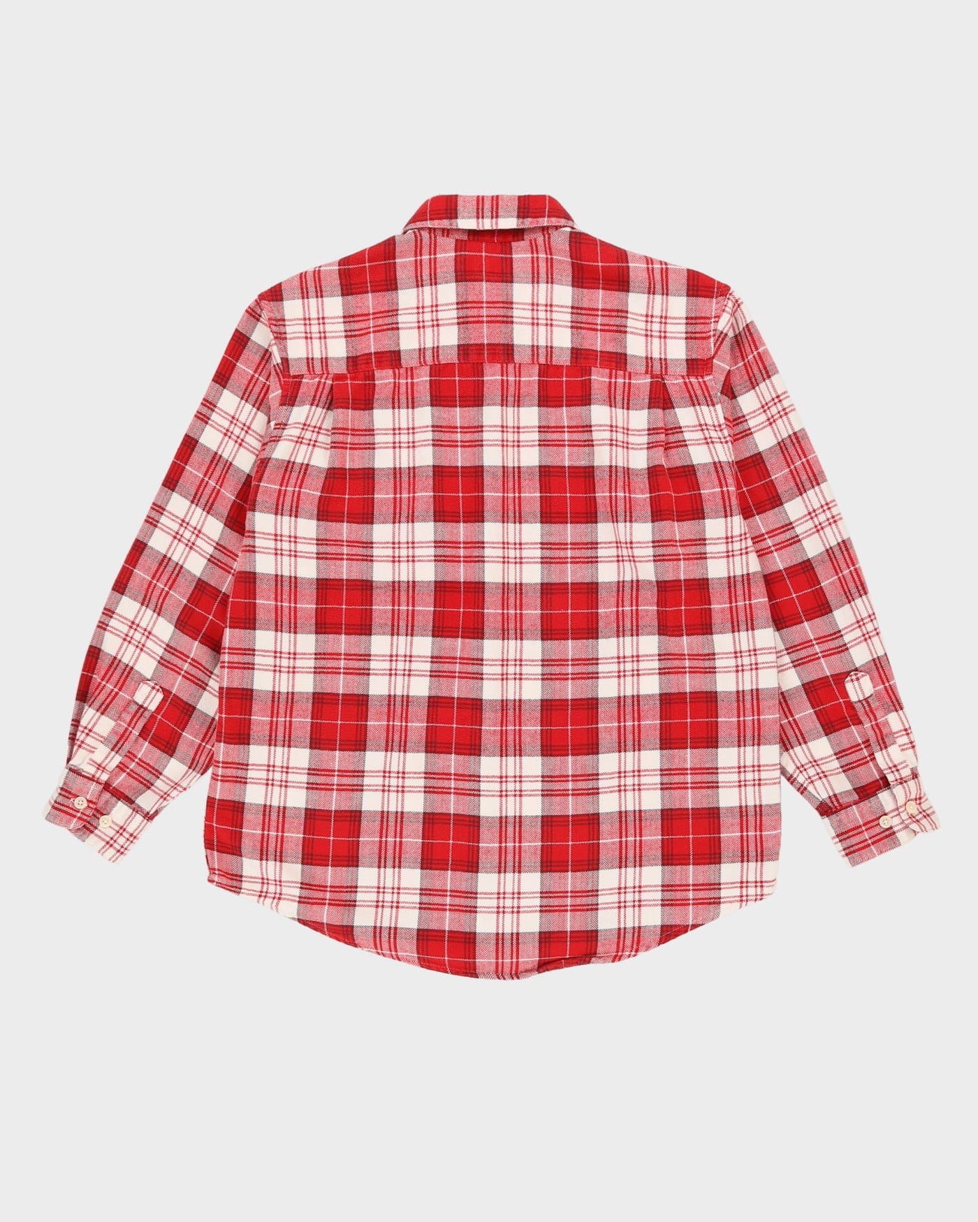 Eddie Bauer Red Check Patterned Flannel Shirt - M