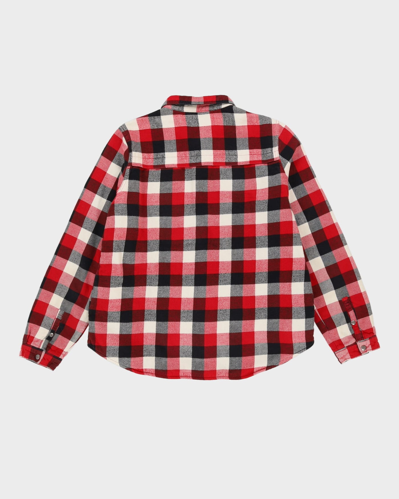 Eddie Bauer Red Check Patterned Padded Flannel Shirt - M