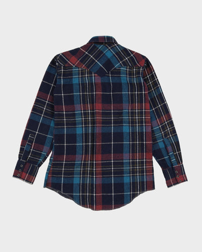 Ralph Lauren Blue Check Patterned Flannel Shirt - M / L