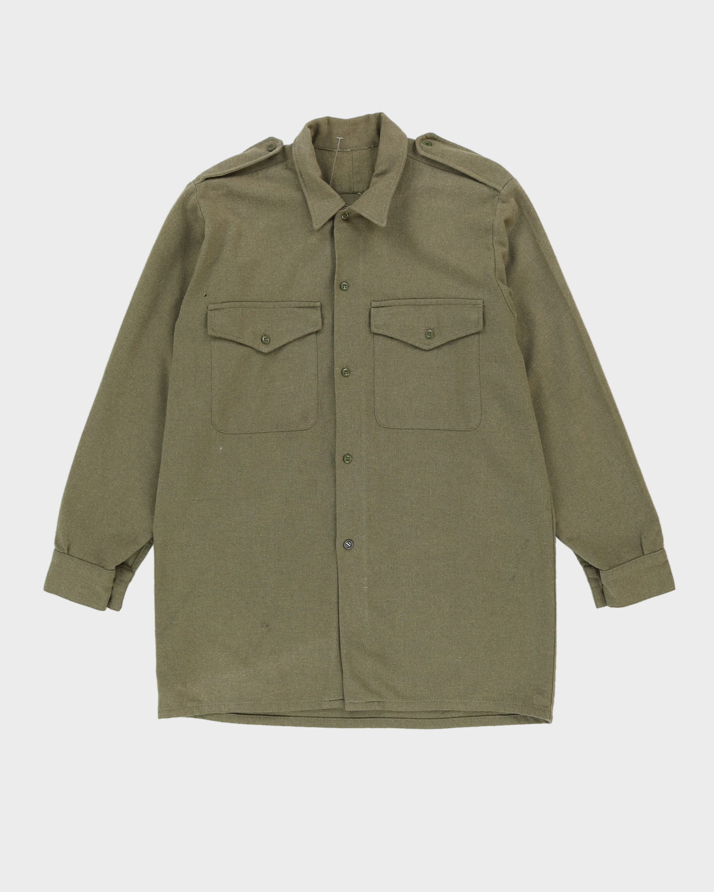 Vintage 70s Green Double Pocket Flannel Shirt - L