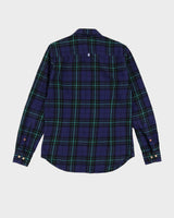 Benetton Navy Check Patterned Flannel Shirt - S