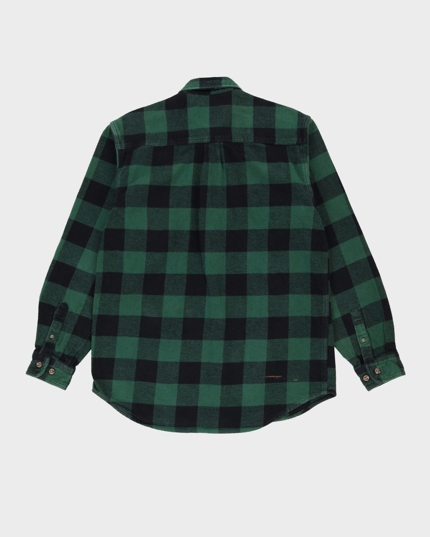 Vintage 90s Field & Streams Green Check Patterned Flannel Shirt - L