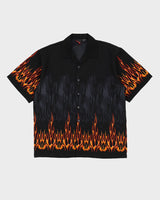 Vintage 90s Flame Design Oversized Shirt - XL