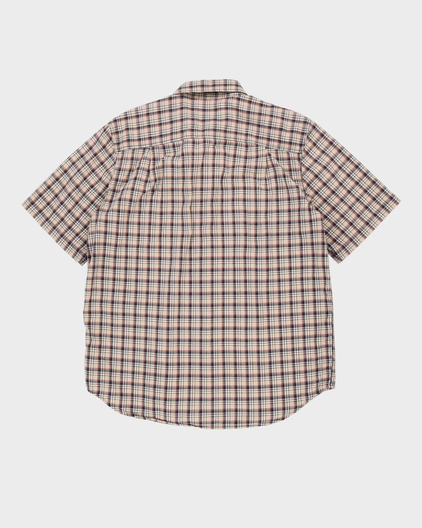 Carhartt Beige Check Patterned Short-Sleeve Shirt - L