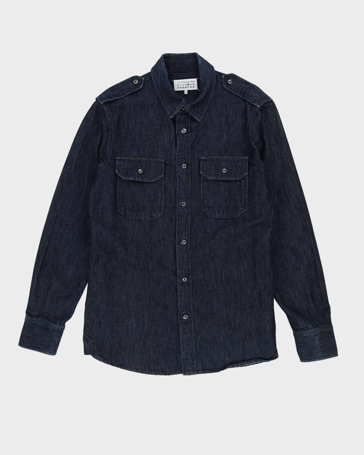Maison Martin Margiela Blue Long Sleeve Denim Shirt - L