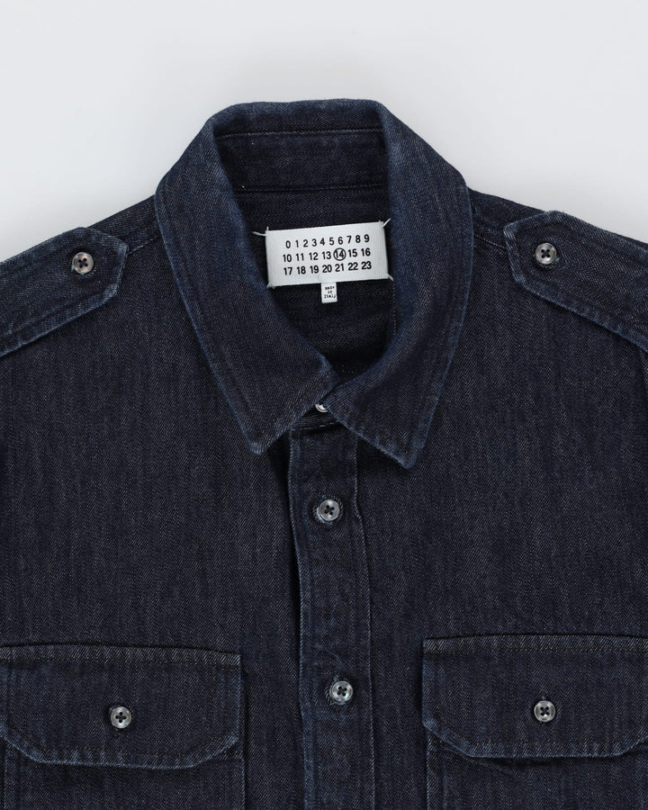 Maison Martin Margiela Blue Long Sleeve Denim Shirt - L