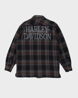 Harley Davidson Long Sleeve Padded Check Flannel Shirt - M