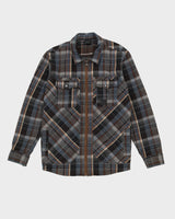 Oakley Blue Check Patterned Full-Zip Flannel Shirt - L