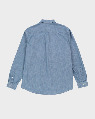 L.L. Bean Blue Lightweight Oversized Denim Shirt - L