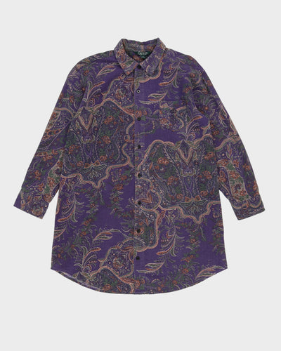 Ralph Lauren Purple Paisley Patterned Shirt - M
