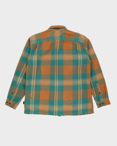 Patagonia Brown Check Patterned Western Flannel Shirt - L