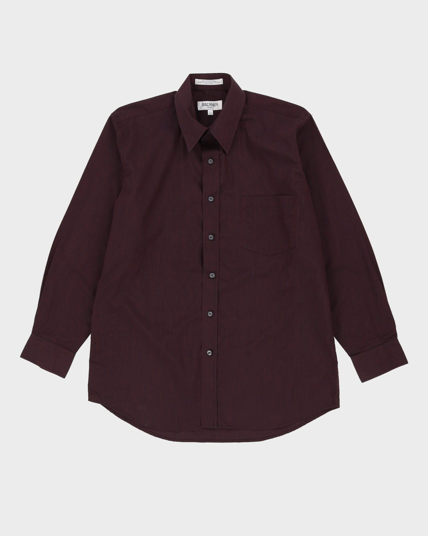 Balmain Purple Striped Long Sleeve Shirt - XL