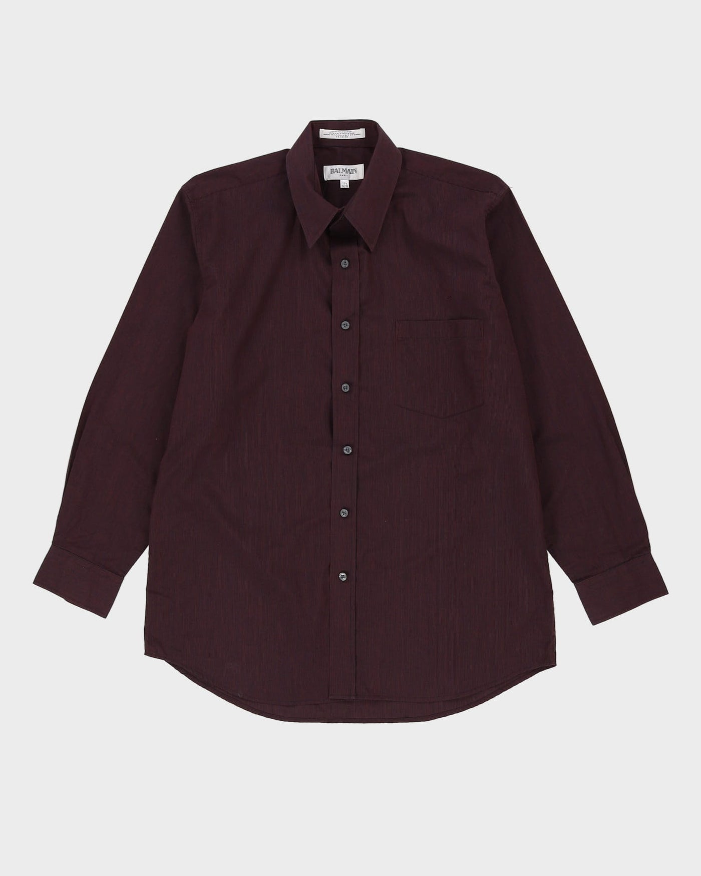 Balmain Purple Striped Long Sleeve Shirt - XL