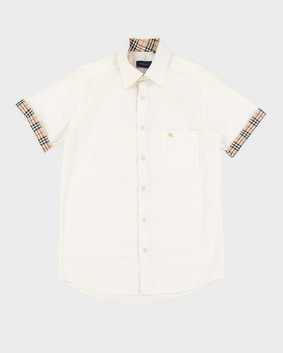 Burberry White Short-Sleeve Shirt - M