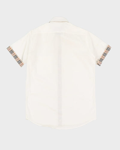 Burberry White Short-Sleeve Shirt - M