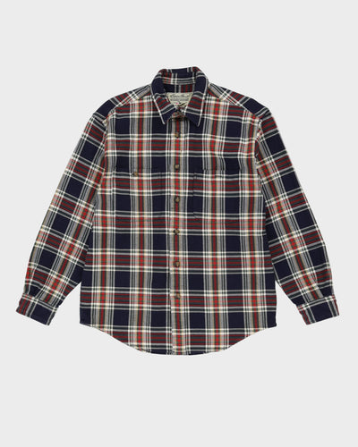 Eddie Bauer Blue Check Long-Sleeve Flannel Shirt - S