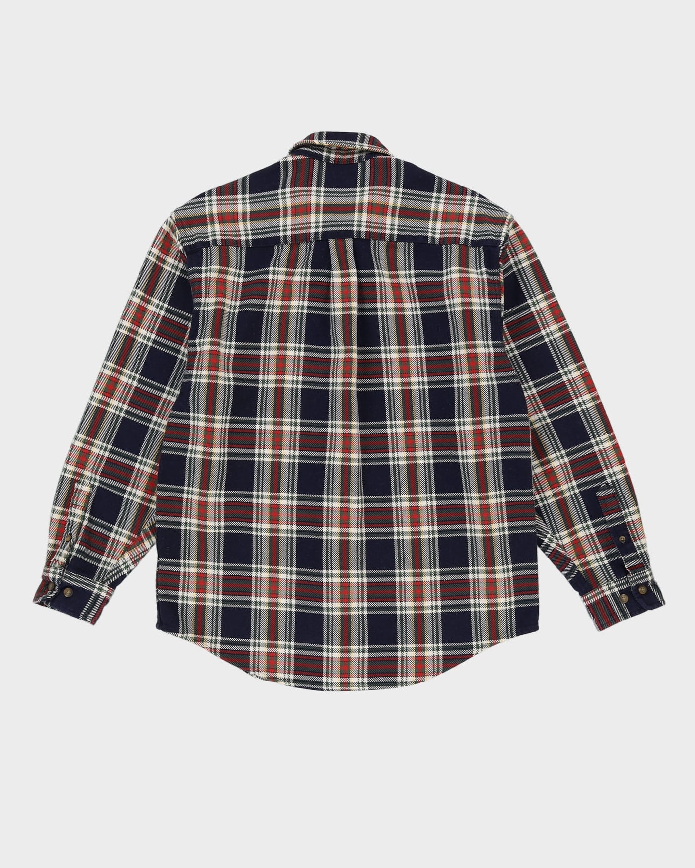 Eddie Bauer Blue Check Long-Sleeve Flannel Shirt - S