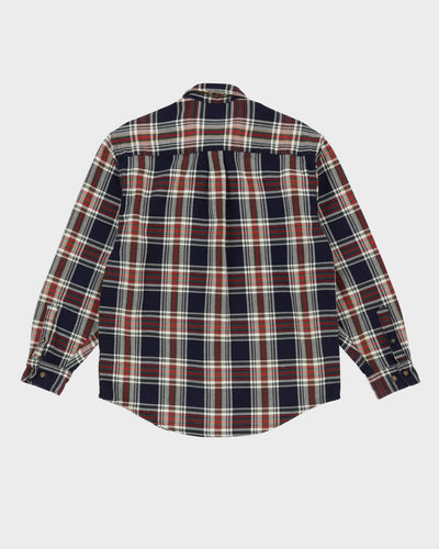 Eddie Bauer Blue Check Long-Sleeve Flannel Shirt - S