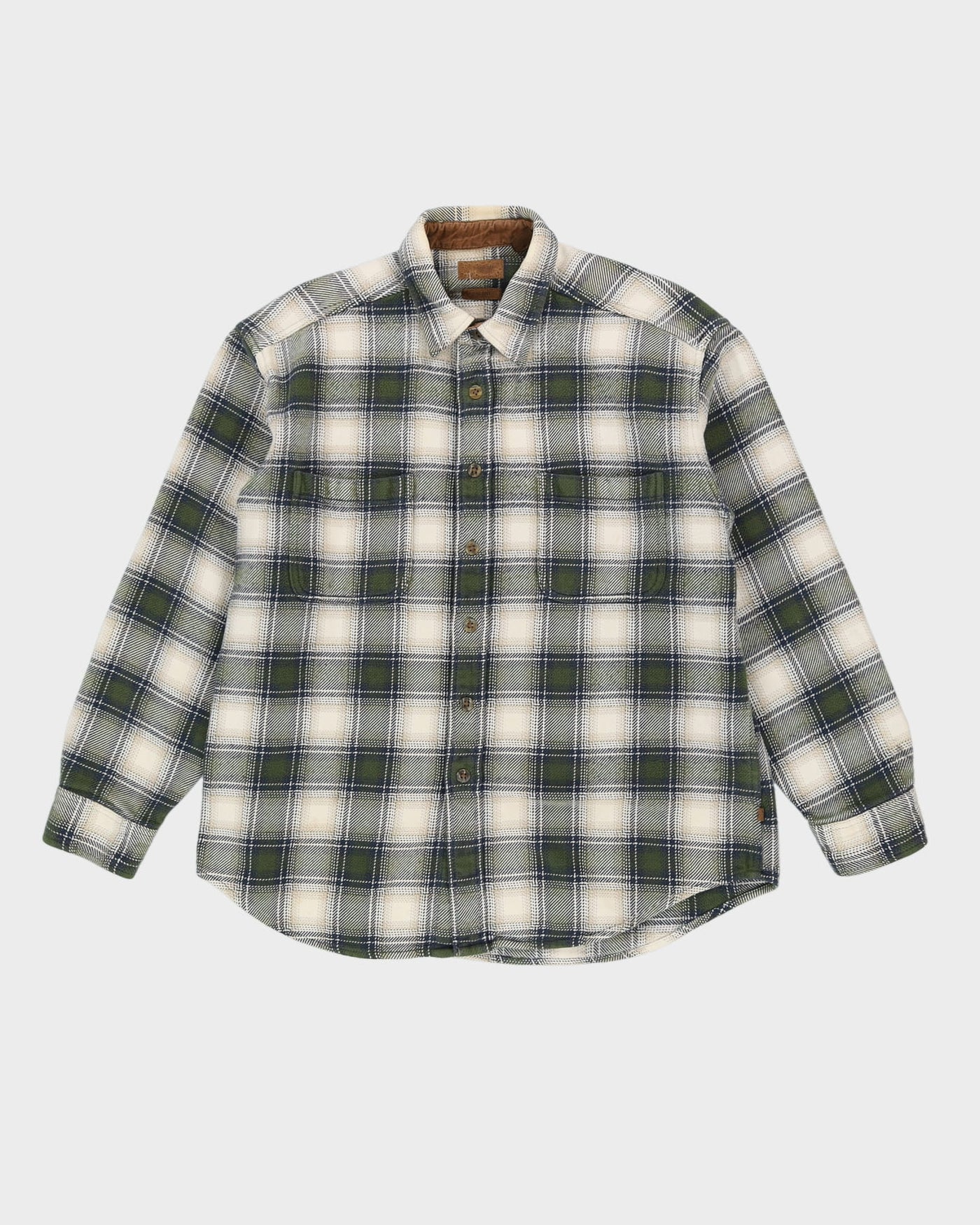 Vintage 90s Green Long Sleeve Flannel Shirt - L