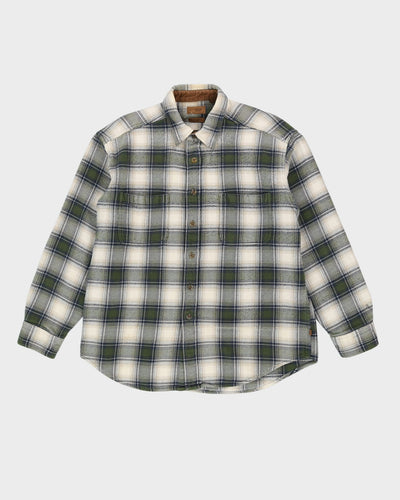 Vintage 90s Green Long Sleeve Flannel Shirt - L