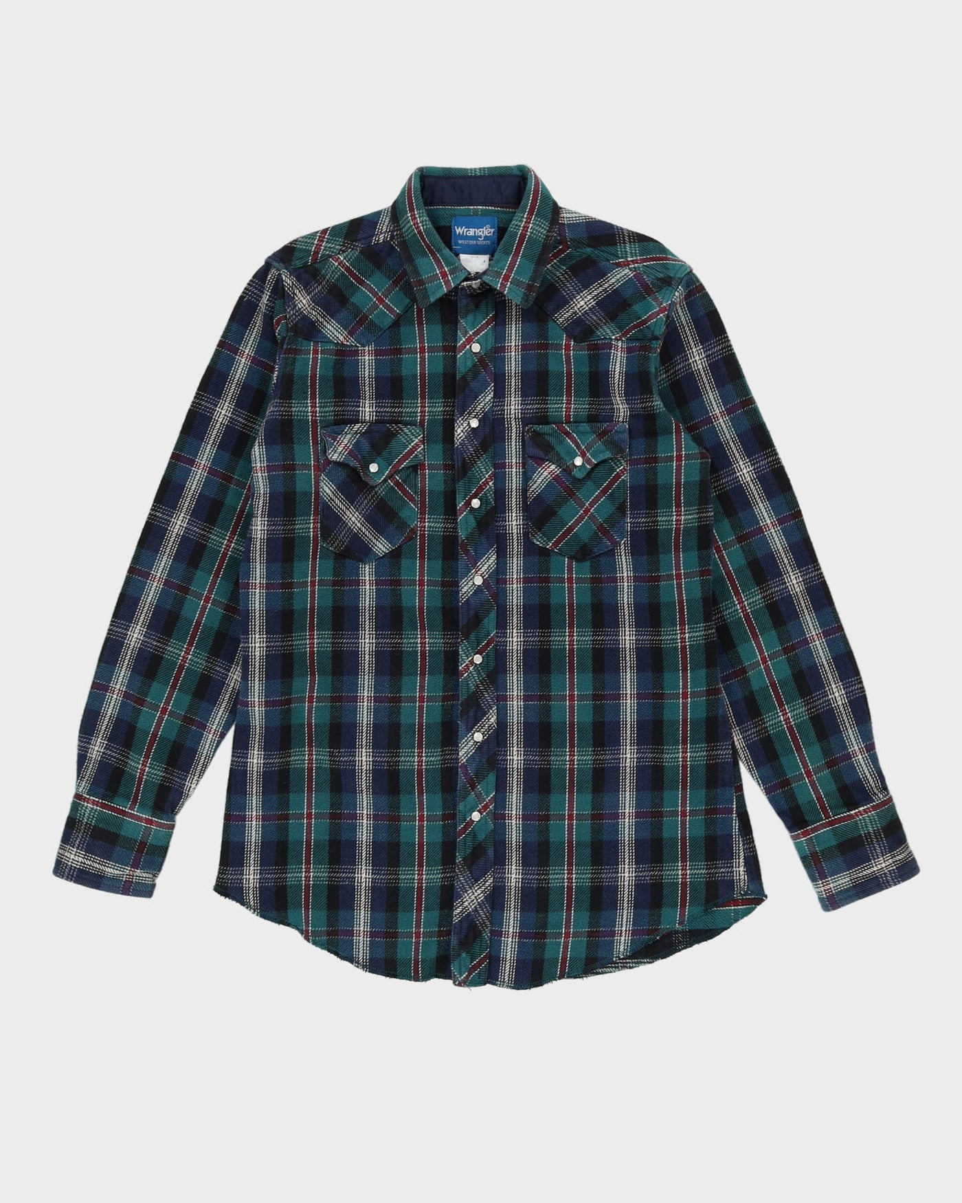 Wrangler Green Check Flannel Shirt - L