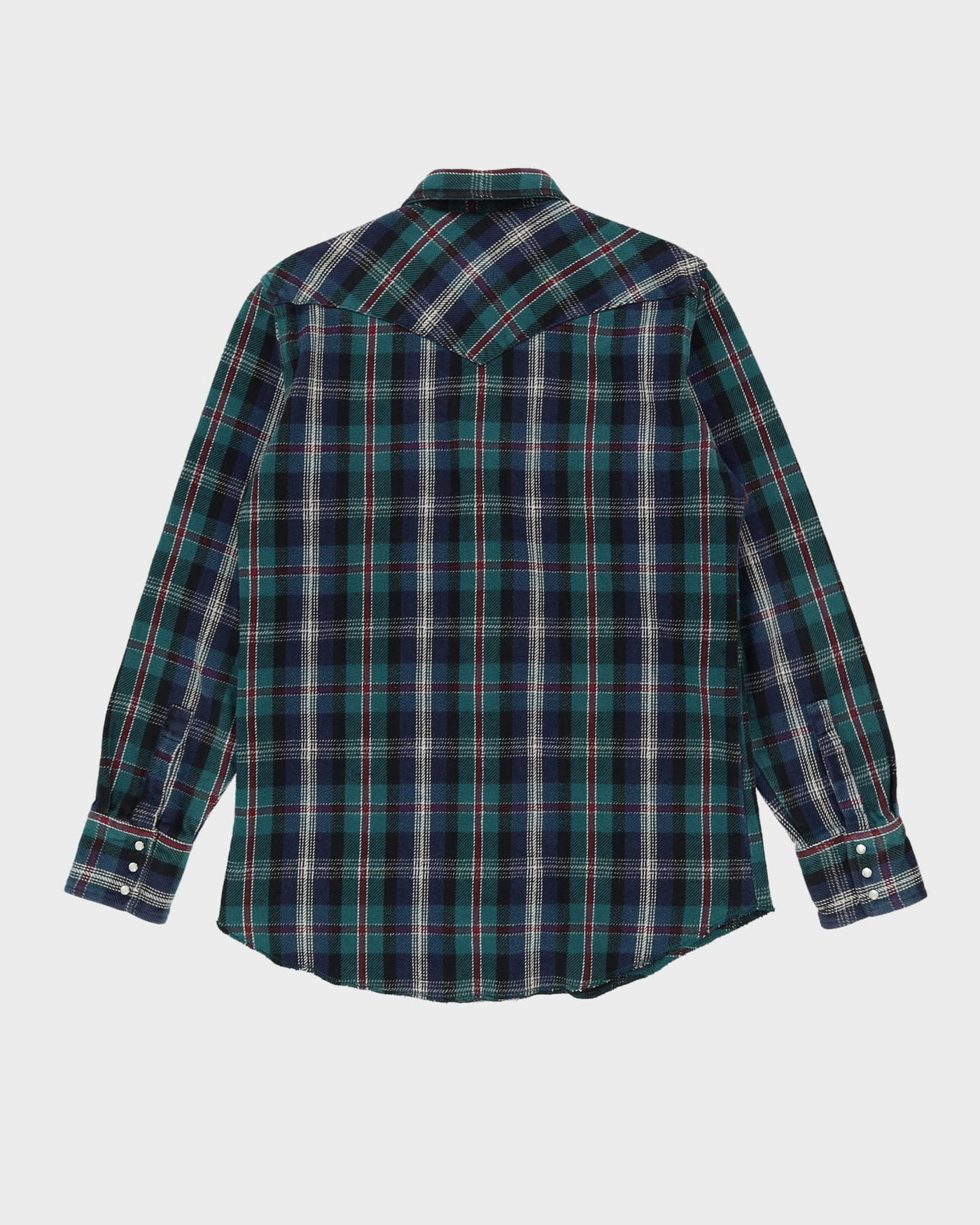 Wrangler Green Check Flannel Shirt - L