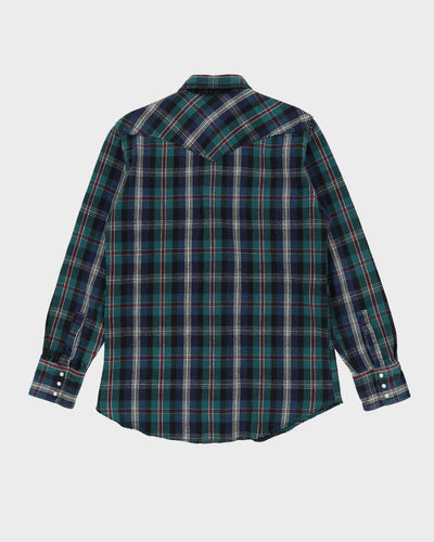 Wrangler Green Check Flannel Shirt - L