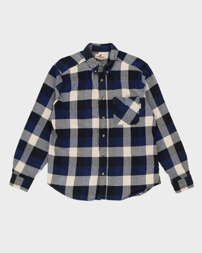 Woolrich Blue Check Patterned Flannel Shirt - L