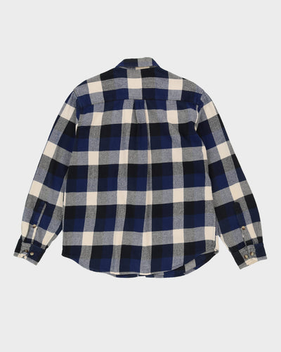 Woolrich Blue Check Patterned Flannel Shirt - L
