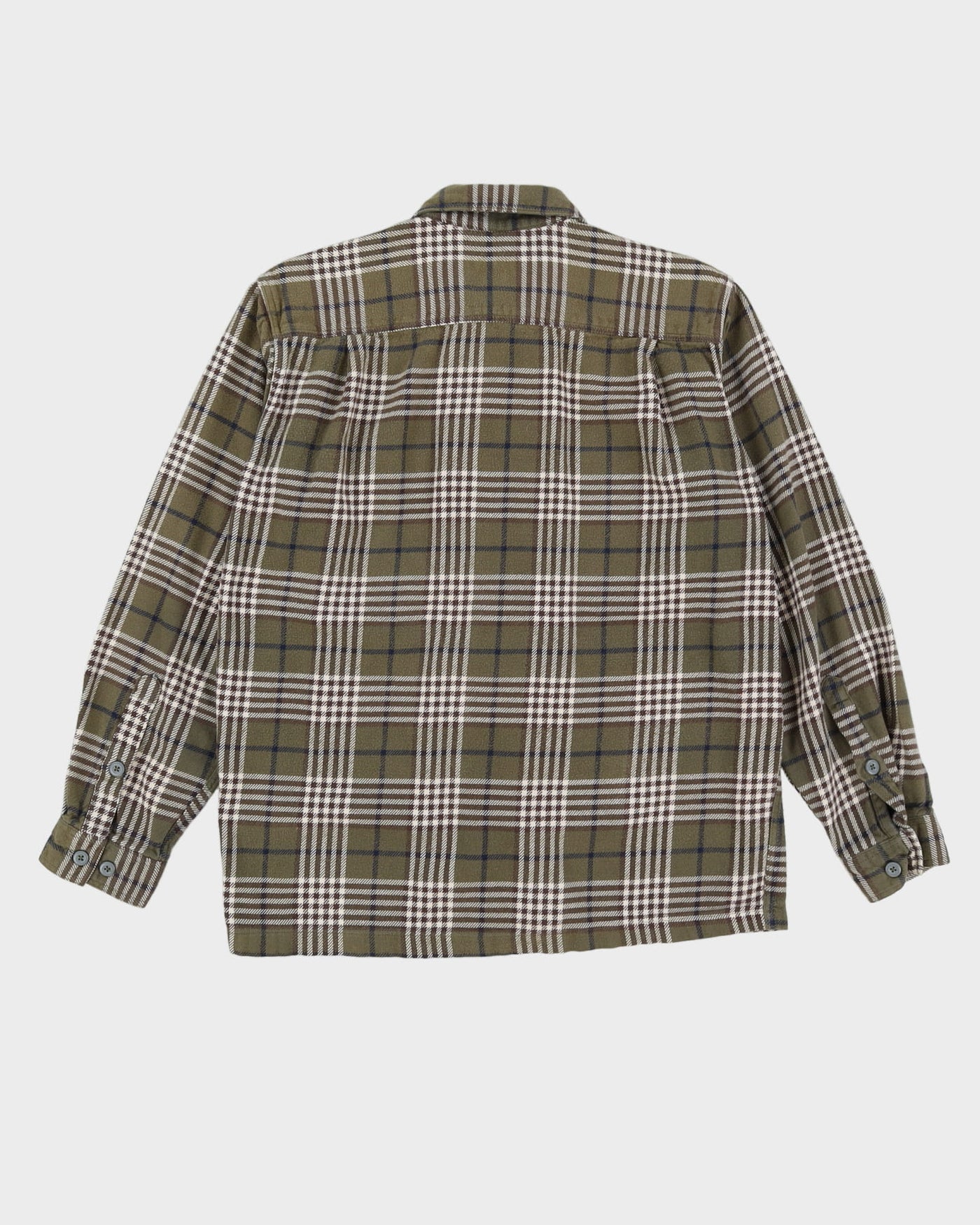 Patagonia Green Check Patterned Flannel Shirt - M
