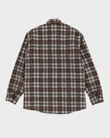 Vintage 80s Sears Brown Padded Flannel Shirt - L / XL