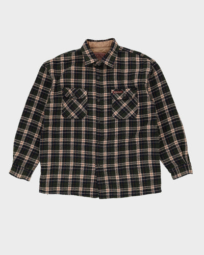 Vintage 90s Marlboro Classics Green Padded Flannel Shirt - XL
