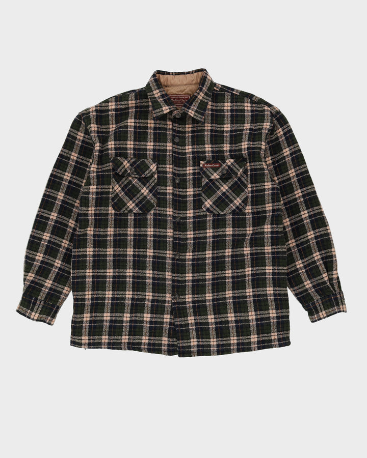 Vintage 90s Marlboro Classics Green Padded Flannel Shirt - XL
