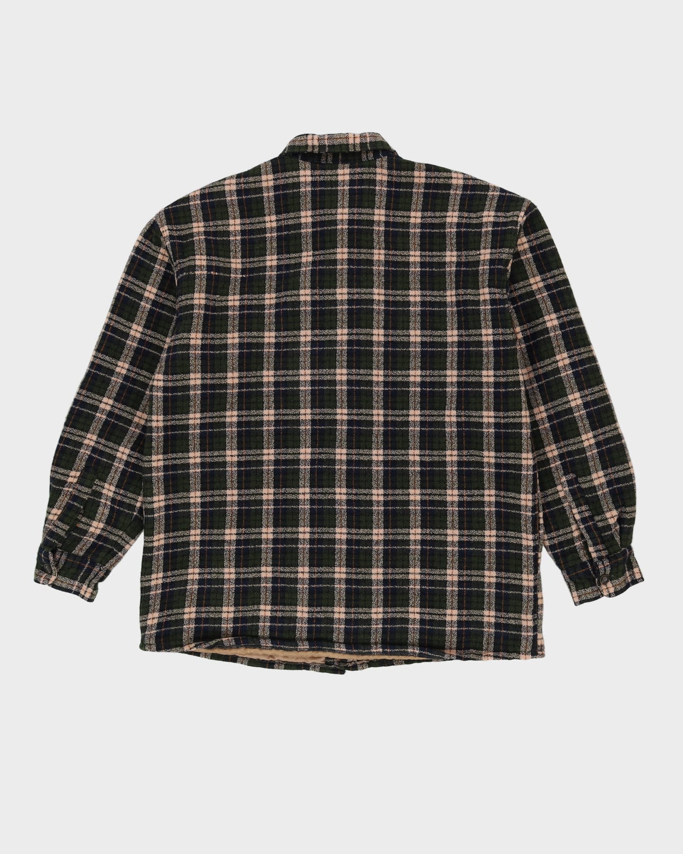 Vintage 90s Marlboro Classics Green Padded Flannel Shirt - XL