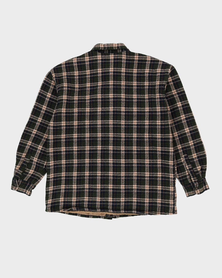 Vintage 90s Marlboro Classics Green Padded Flannel Shirt - XL