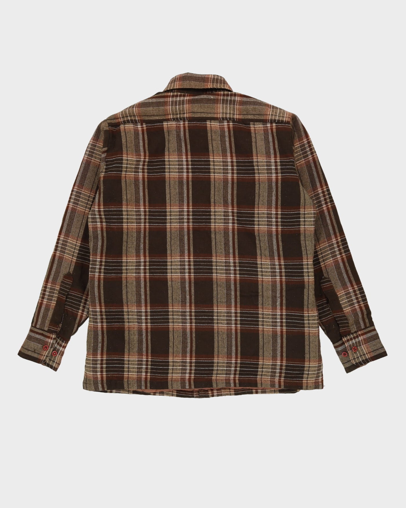 Vintage 80s Van Heusen Brown Flannel Shirt - M